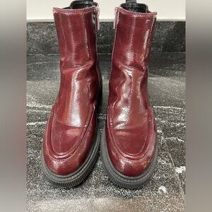 Franco Sarto Burgundy Lug sole Chelsea Boots
